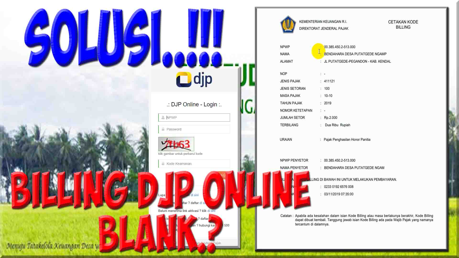Cetak Billing DJP Online Anda Berakhir Blank, Ini Solusinya